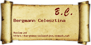 Bergmann Celesztina névjegykártya